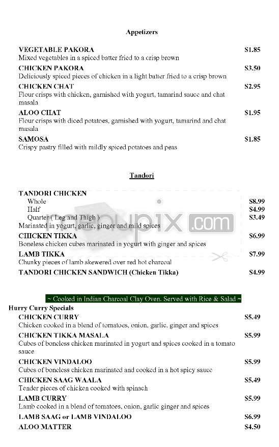 Hurry Curry - Los Angeles, CA menu_pic