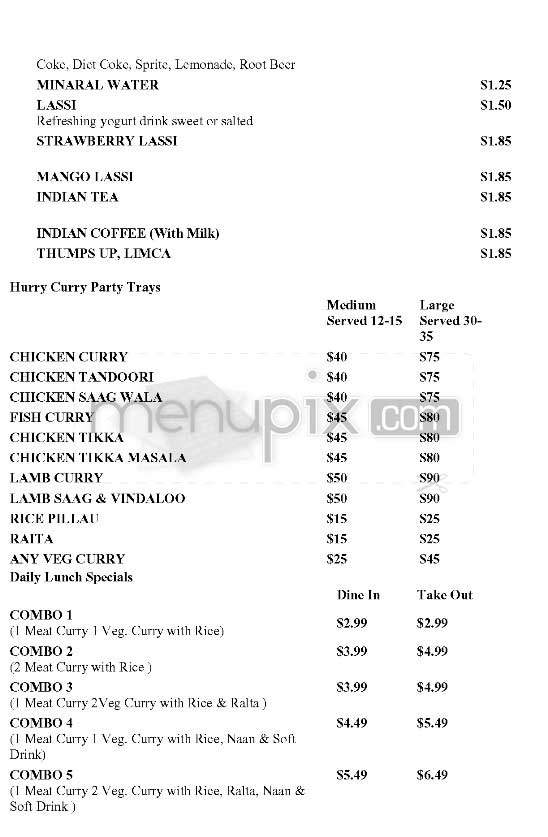 Hurry Curry - Los Angeles, CA menu_pic