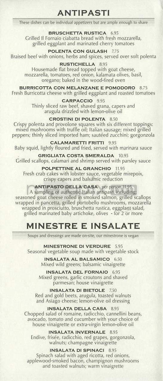 Il Fornaio - Santa Monica, CA menu_pic