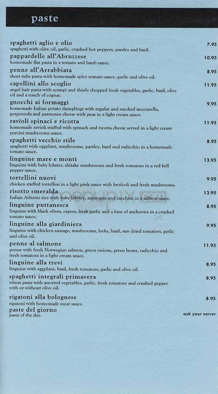 Il Forno - Santa Monica, CA menu_pic