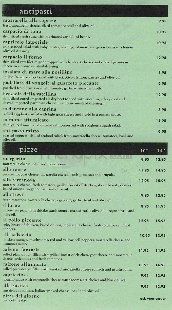 Il Forno - Santa Monica, CA menu_pic