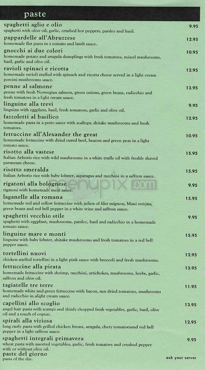 Il Forno - Santa Monica, CA menu_pic