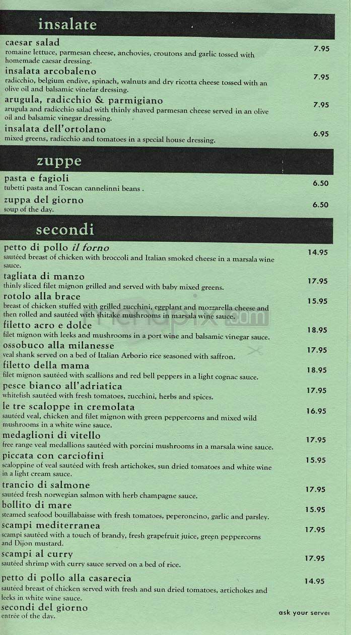 Il Forno - Santa Monica, CA menu_pic