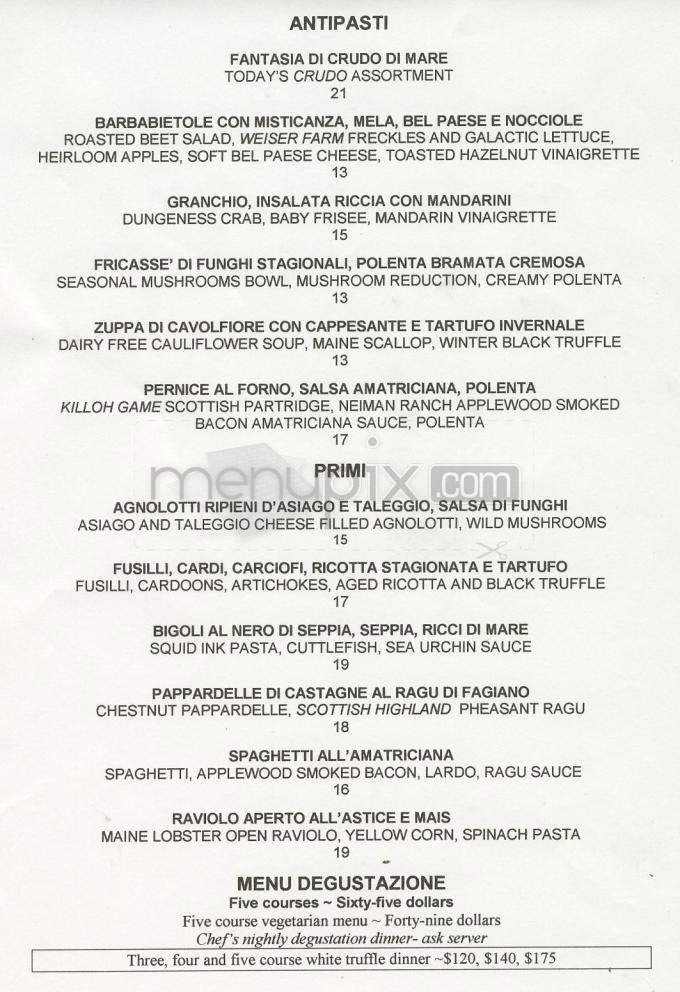 Il Grano - Los Angeles, CA menu_pic
