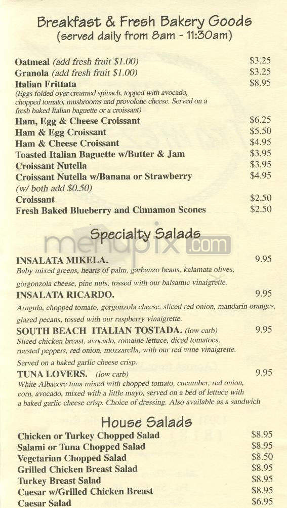 Il Tramezzino - Beverly Hills, CA menu_pic
