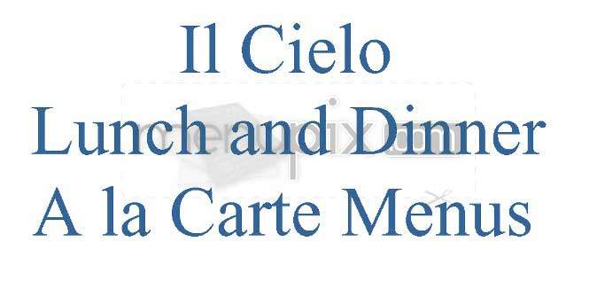 Il Cielo - Beverly Hills, CA menu_pic