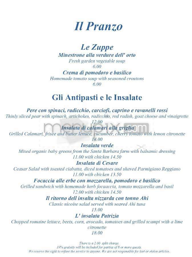 Il Cielo - Beverly Hills, CA menu_pic