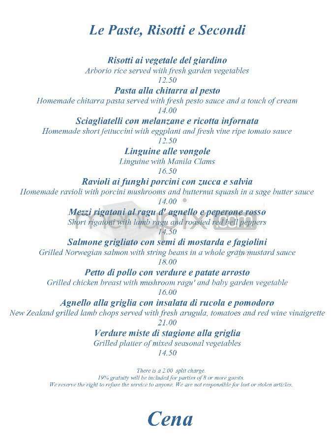 Il Cielo - Beverly Hills, CA menu_pic