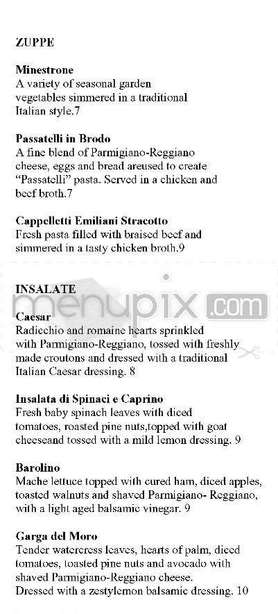 Il Moro - Los Angeles, CA menu_pic