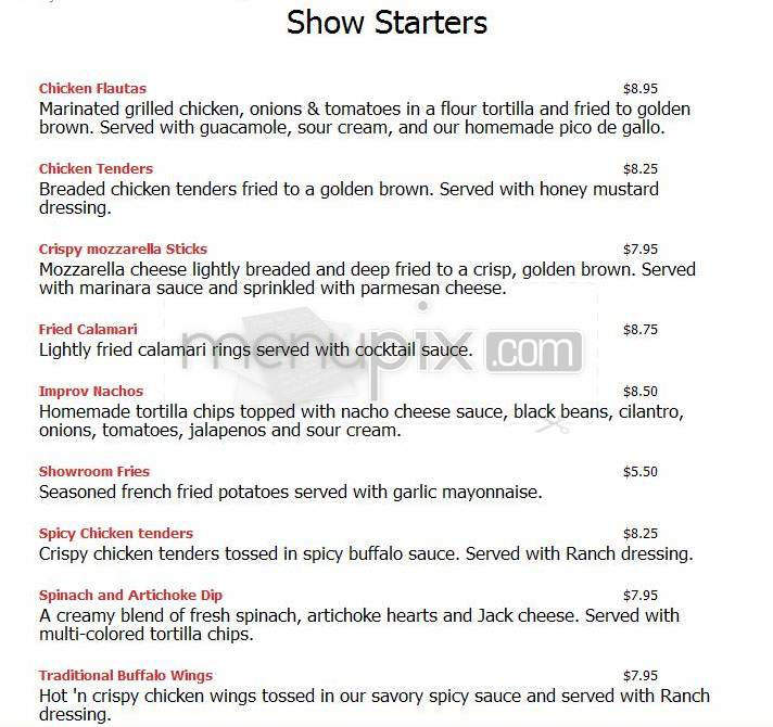 Improv - West Hollywood, CA menu_pic