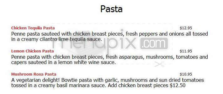 Improv - West Hollywood, CA menu_pic