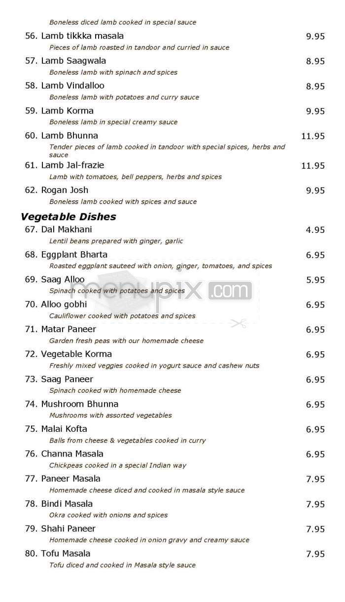 Indian Summer - El Segundo, CA menu_pic