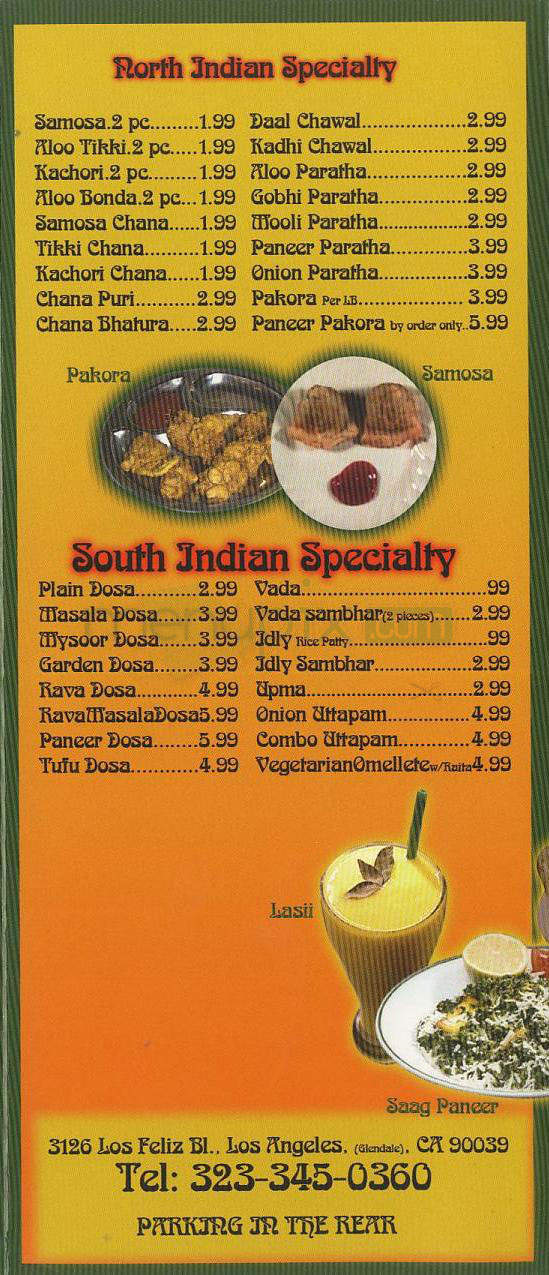 India Sweets & Spices - Los Angeles, CA menu_pic
