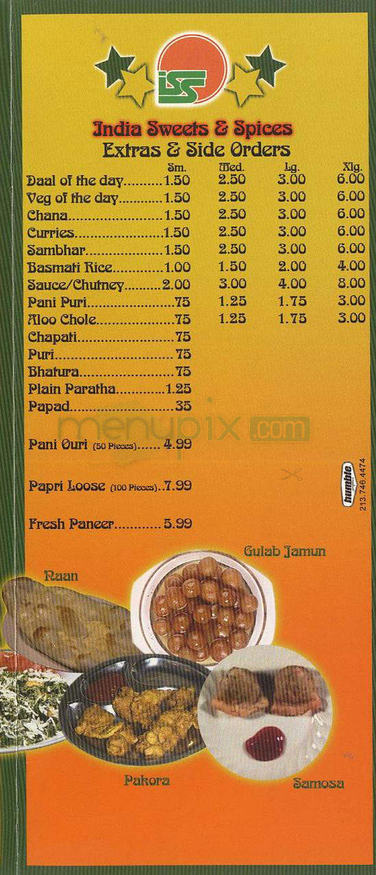 India Sweets & Spices - Los Angeles, CA menu_pic