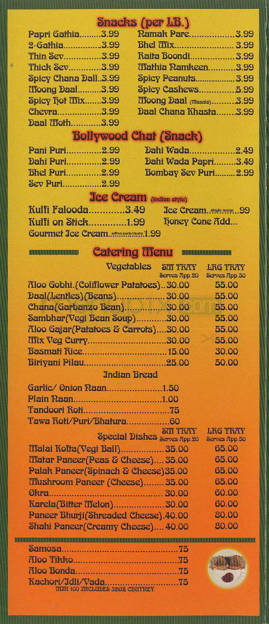India Sweets & Spices - Los Angeles, CA menu_pic