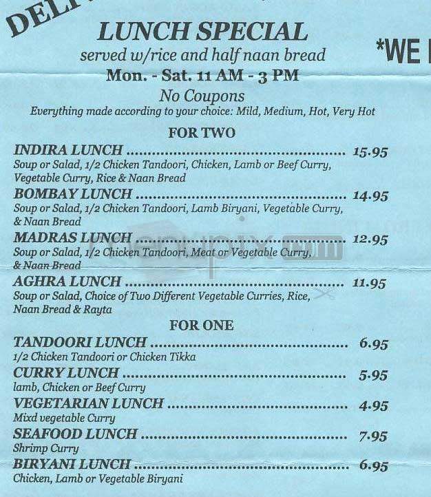 Indira - West Hollywood, CA menu_pic