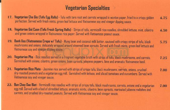 Indochine Vien - Los Angeles, CA menu_pic
