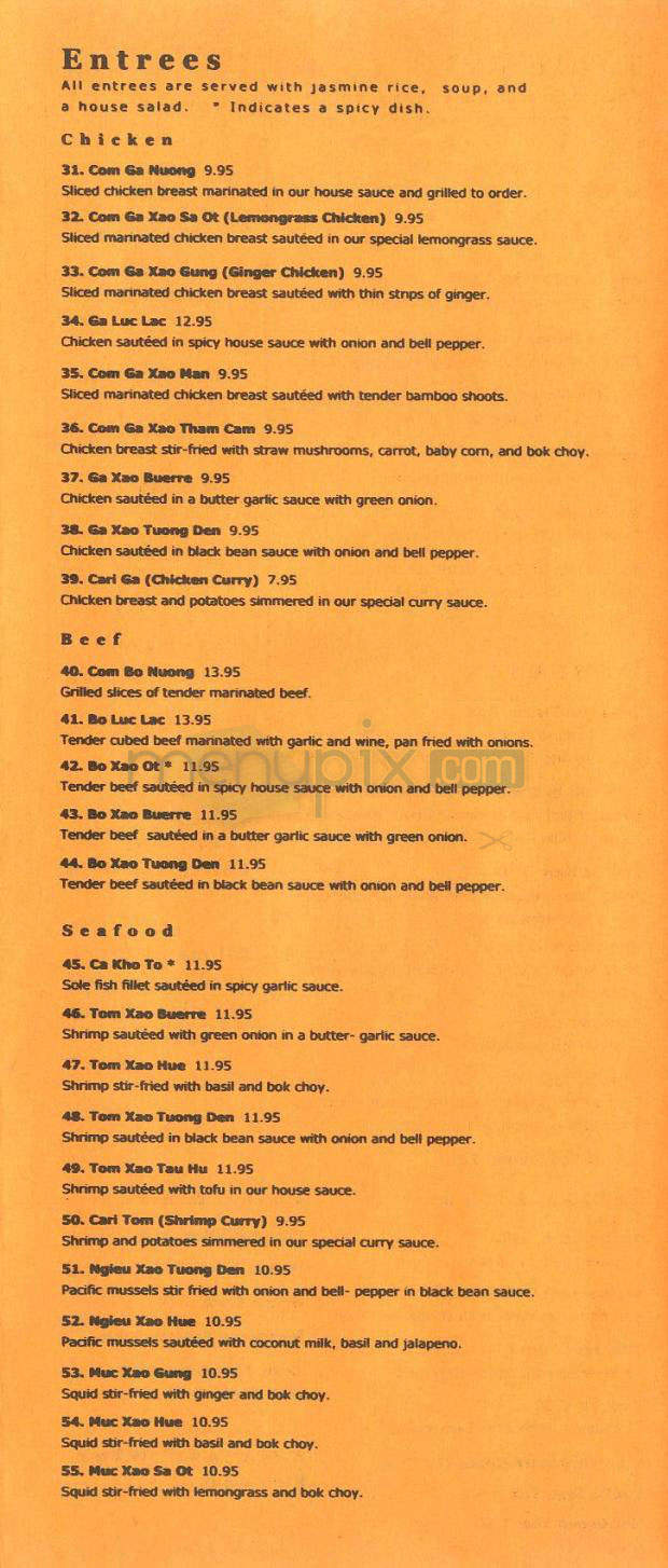 Indochine - Pasadena, CA menu_pic