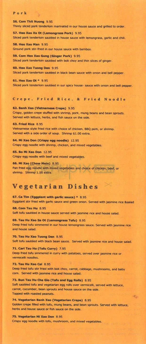 Indochine - Pasadena, CA menu_pic