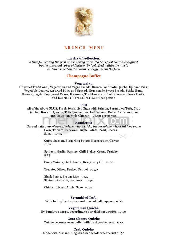 Inn Of The Seventh Ray - Topanga, CA menu_pic