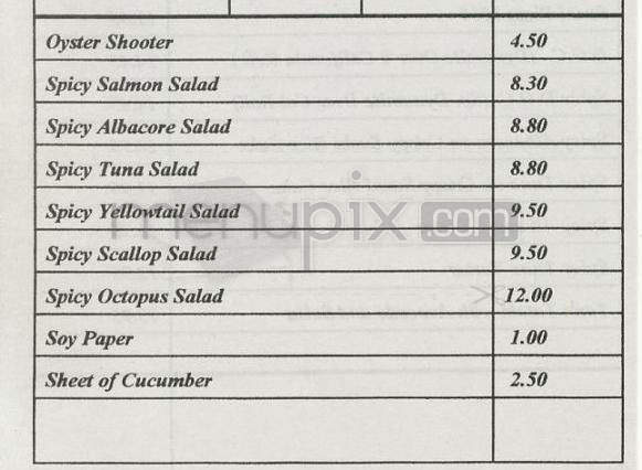 Iroha Sushi - Studio City, CA menu_pic