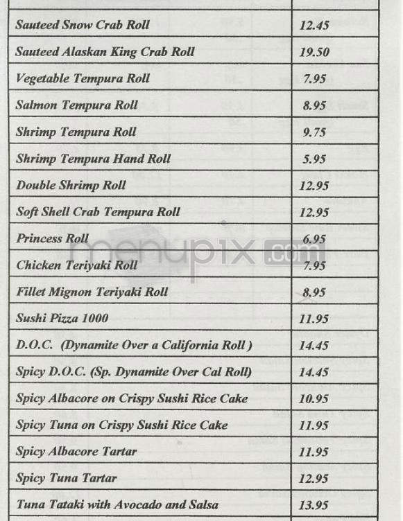 Iroha Sushi - Studio City, CA menu_pic