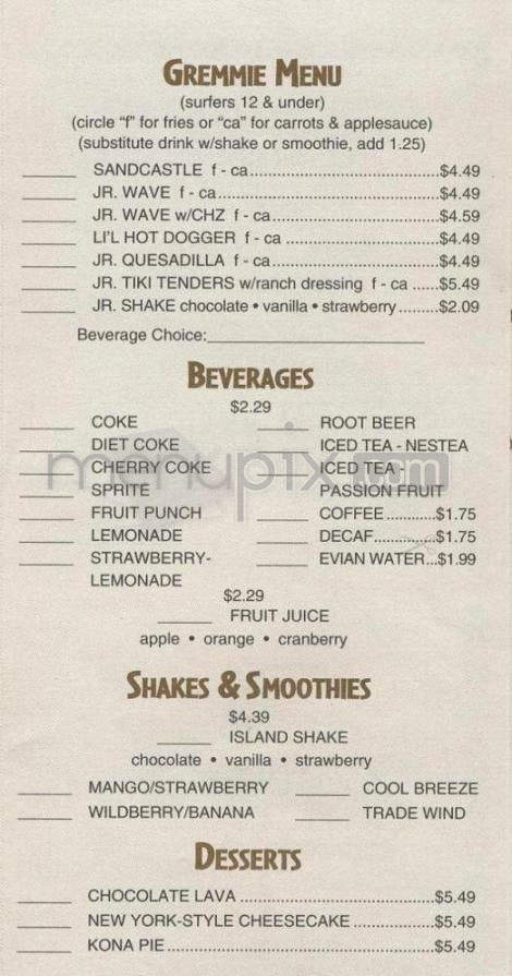 Islands - Los Angeles, CA menu_pic