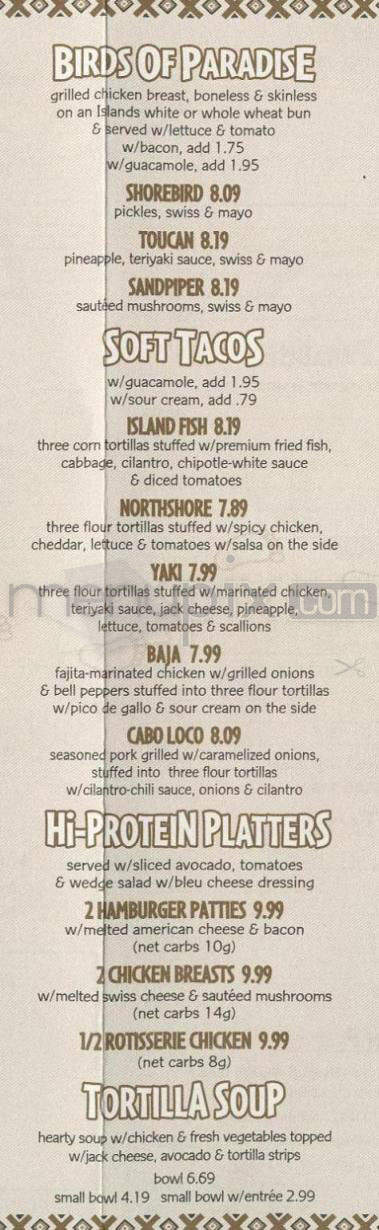 Islands - Los Angeles, CA menu_pic