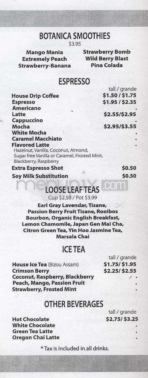 Iso Fusion Cafe - Los Angeles, CA menu_pic