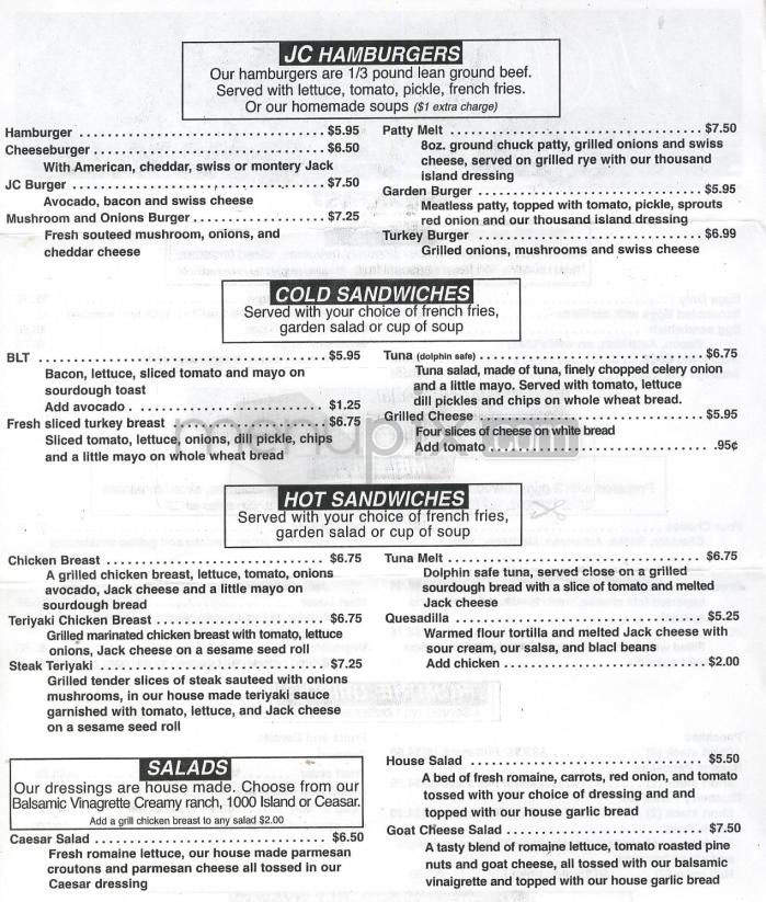 JC Grill - North Hollywood, CA menu_pic