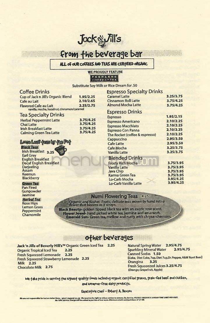 Jack n' Jill's - Santa Monica, CA menu_pic