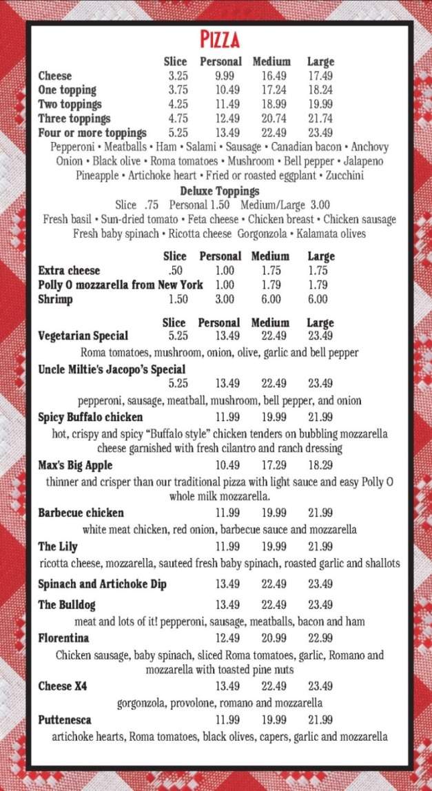 Jacopo's Pizzeria - Beverly Hills, CA menu_pic