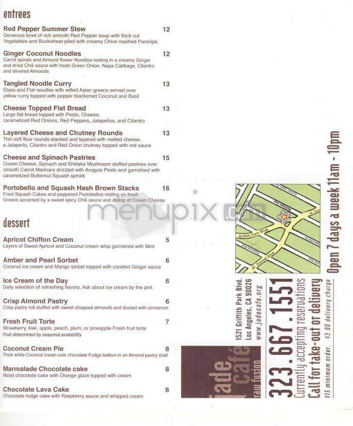 Jade Cafe - Los Angeles, CA menu_pic