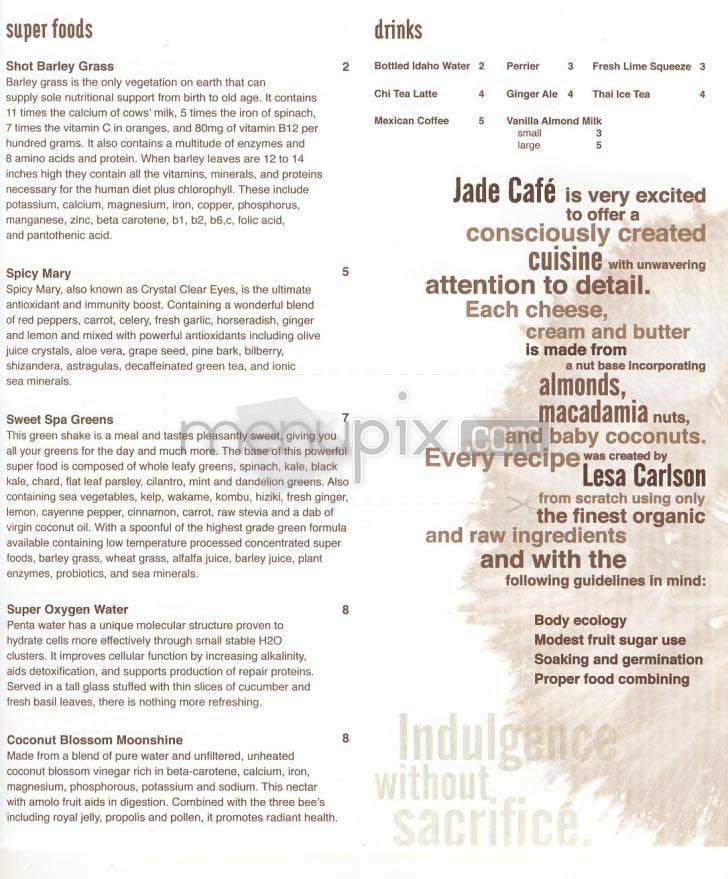 Jade Cafe - Los Angeles, CA menu_pic