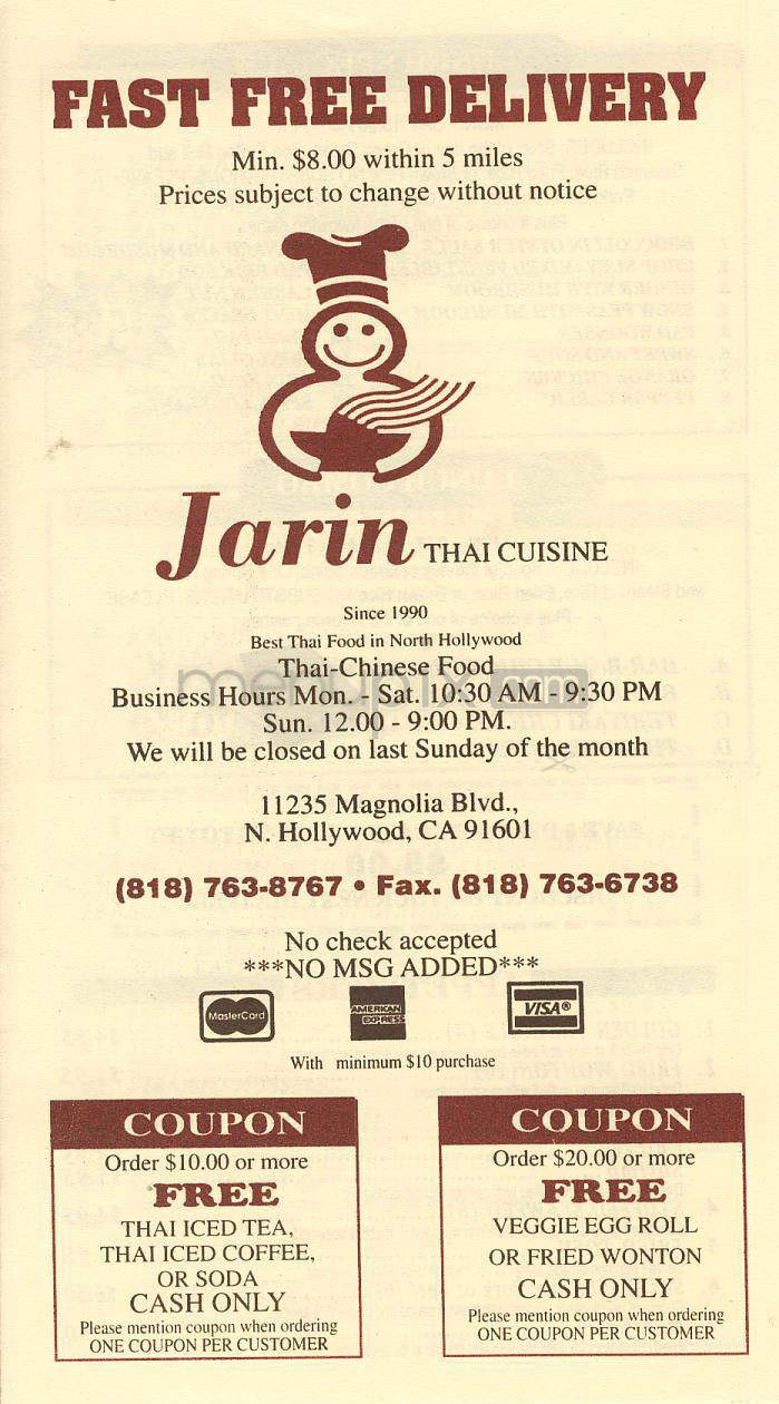 /201547/Jarin-Thai-Cuisine-North-Hollywood-CA - North Hollywood, CA