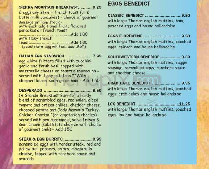 Jinky's Cafe - Sherman Oaks, CA menu_pic