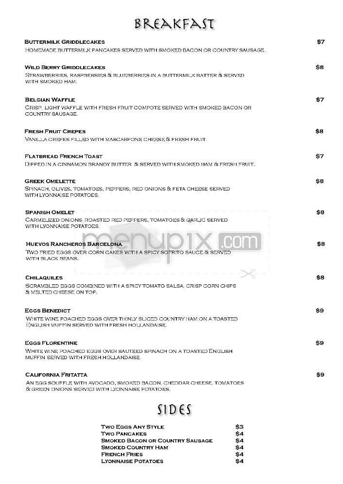 Joseph's Cafe - Los Angeles, CA menu_pic