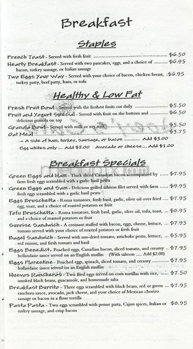Joey's Cafe - West Hollywood, CA menu_pic