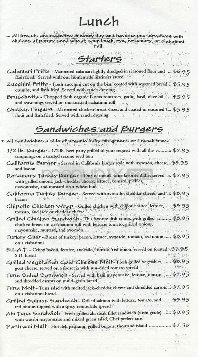Joey's Cafe - West Hollywood, CA menu_pic