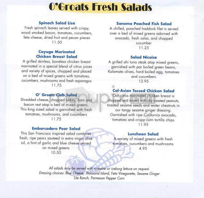 John O'Groats - Los Angeles, CA menu_pic