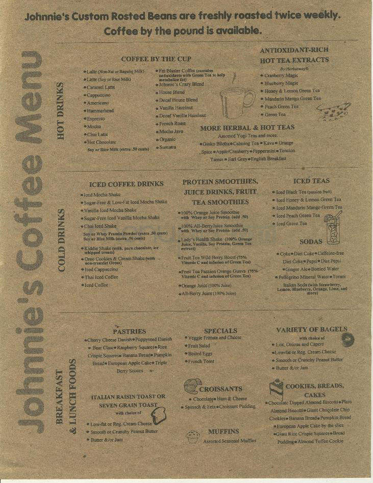 Johnnie's Coffe - Marina Del Rey, CA menu_pic