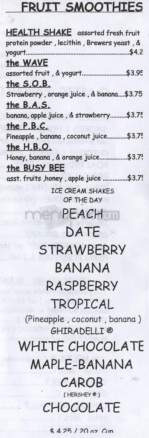 John's Garden - Malibu, CA menu_pic