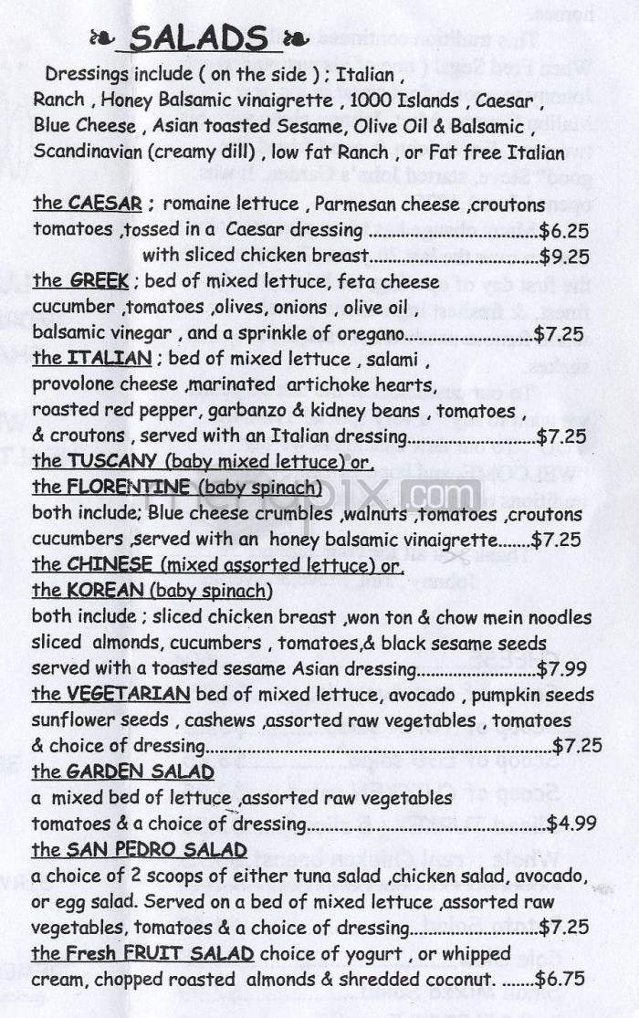 John's Garden - Malibu, CA menu_pic