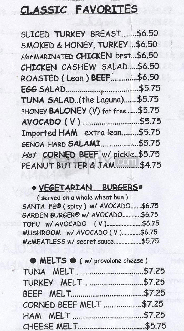 John's Garden - Malibu, CA menu_pic