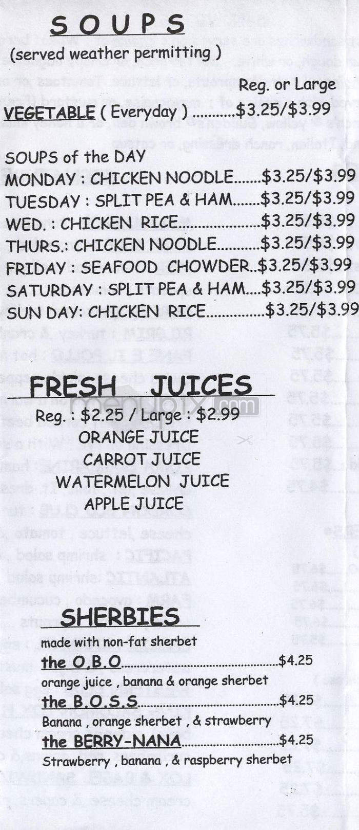 John's Garden - Malibu, CA menu_pic