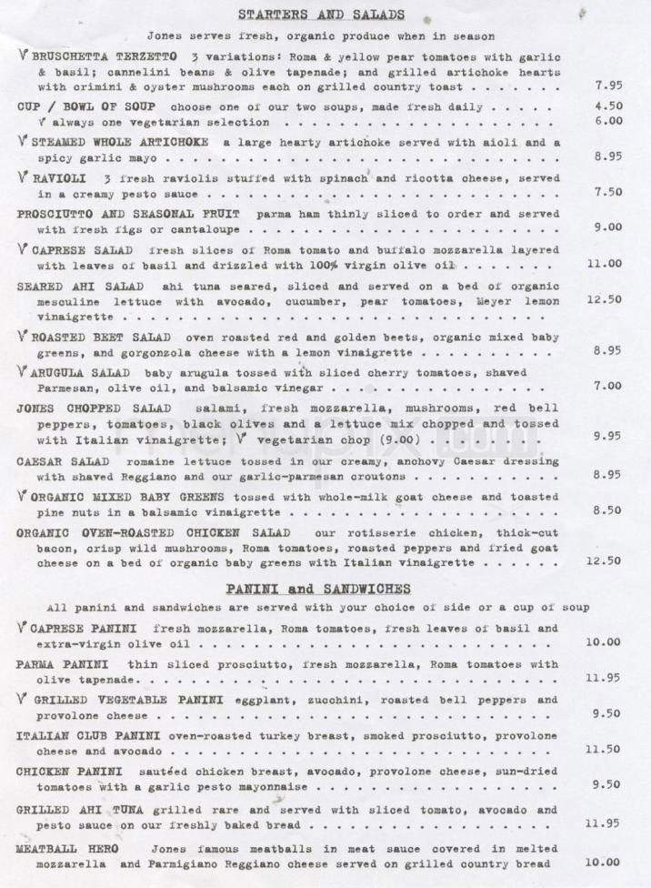Jones Hollywood - West Hollywood, CA menu_pic