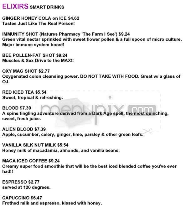 Juliano's Raw - Santa Monica, CA menu_pic