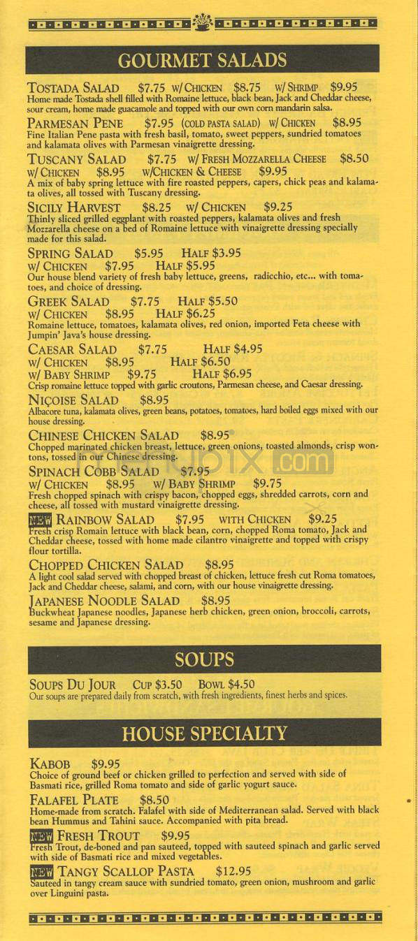 Jumpin Java Kitchen - Studio City, CA menu_pic