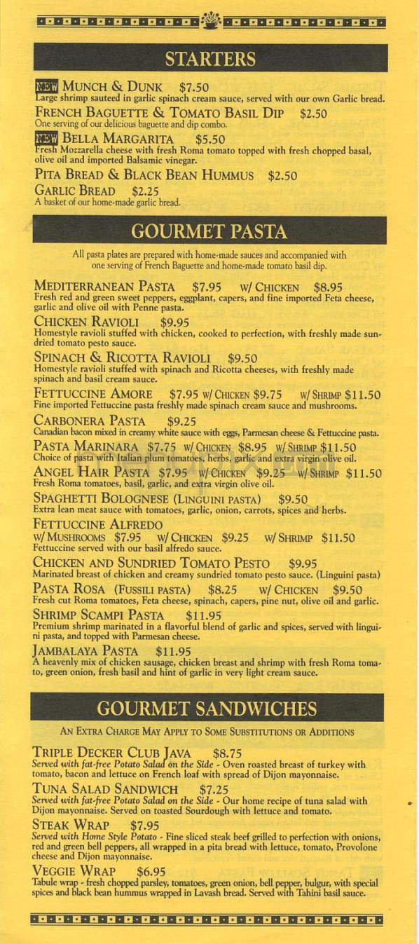 Jumpin Java Kitchen - Studio City, CA menu_pic