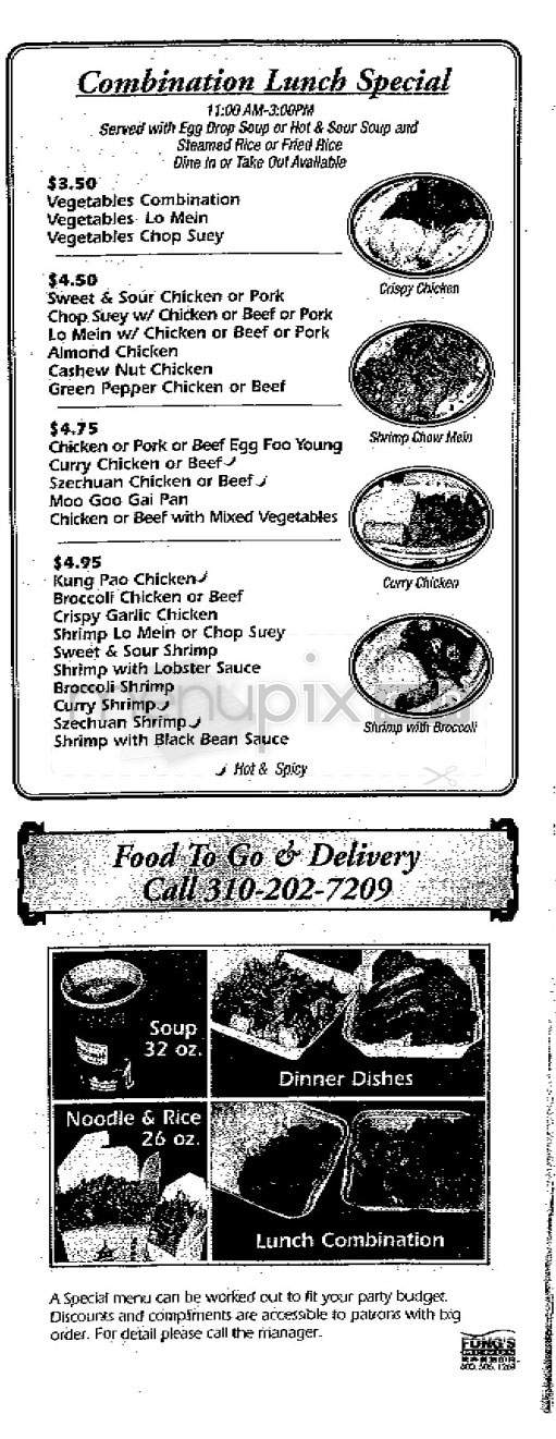 K & A Canton Restaurant - Los Angeles, CA menu_pic